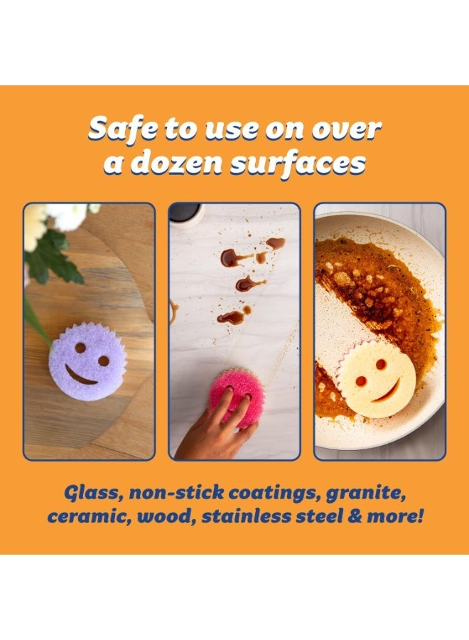 Scrub Daddy Dual Sided Sponge and Scrubber - Scrub Mommy - Scratch Free Sponge for Dishes and Home, Soft in Warm Water,Multi Surface 8 Count (Pack of 1) - Image 5